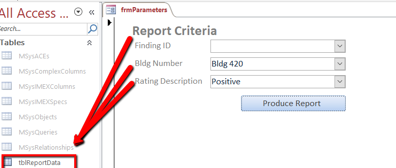 How To Make An Access Report Based On Form Inputs